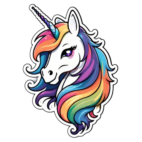 Strahlendes Einhorn Aurora - Bezaubernde 4K PNG Illustration für Phantasievolle