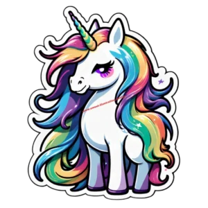 Regenbogen-Einhorn Sticker