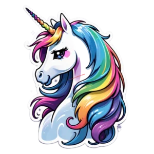 Schillerndes Regenbogen-Einhorn - Magisches 4K PNG für Heiterkeit & Dekor