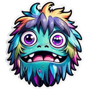 shaggy-long-haired-cute-monster-with-colorful-hair-and-big-happy-eyes-as-sticker-211577821-PhotoRoom