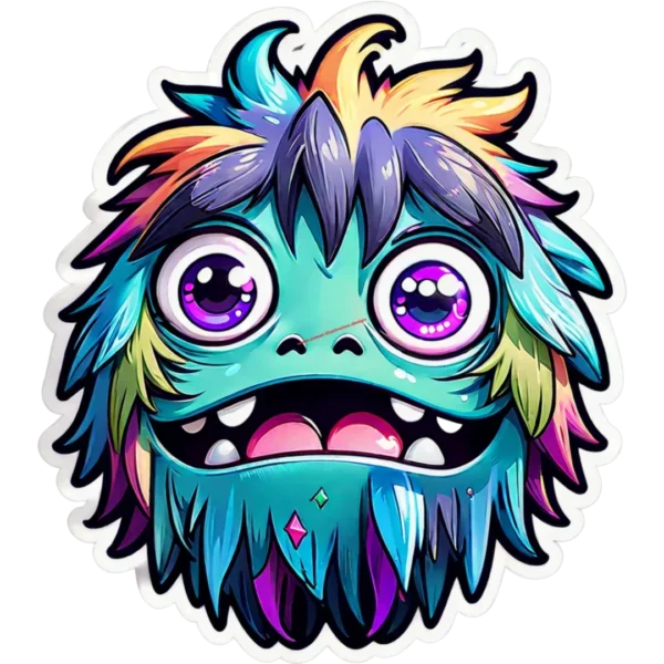 shaggy-long-haired-cute-monster-with-colorful-hair-and-big-happy-eyes-as-sticker-211577821-PhotoRoom