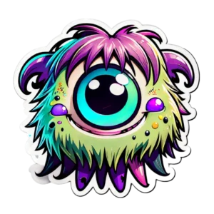 shaggy-long-haired-cute-monster-with-colorful-hair-and-big-happy-eyes-as-sticker-588530327-PhotoRoom