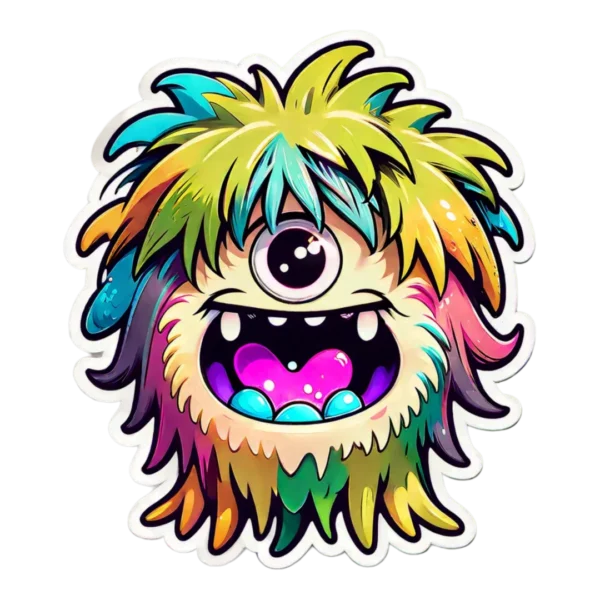 shaggy-long-haired-cute-monster-with-colorful-hair-and-big-happy-eyes-as-sticker-654832475-PhotoRoom