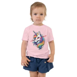 Kurzärmeliges Baby-T-Shirt - Strahlendes Einhorn Aurora