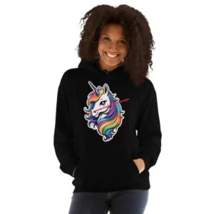 Unisex-Kapuzenpullover - Strahlendes Einhorn Aurora