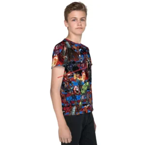 T-Shirt mit Rundhalsausschnitt für Jugendliche - DAS SUPERHELDEN TEAM