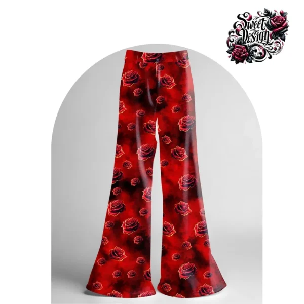 Red Fire Skull & Roses HP17