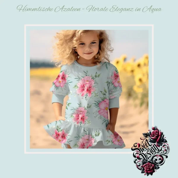 Himmlische Azaleen - Florale Eleganz in Aqua (2)
