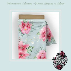 Himmlische Azaleen - Florale Eleganz in Aqua