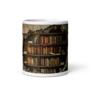 Bibliothek 2 - Weiße, glänzende Tasse