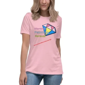 Diamond Painting Forever - pastell pink - Lockeres Damen-T-Shirt