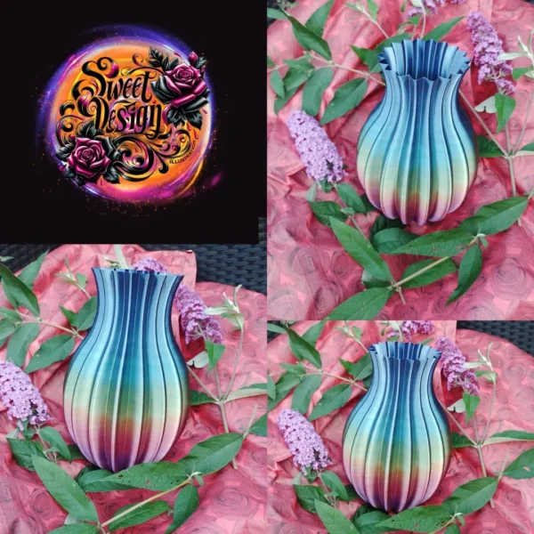 Iridescent Bloom - Farbverlauf-Vase im eleganten Design