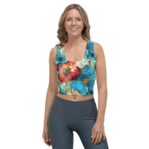 Glasblumen - Crop-Top