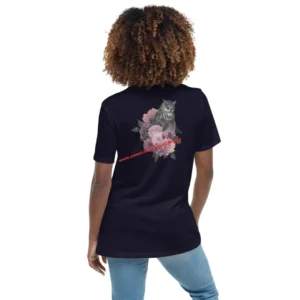 Hexenkunst und magische Tiere - Lockeres Damen-T-Shirt in Navy Blue