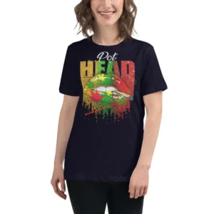 POT HEAD - WEED - Lockeres Damen-T-Shirt